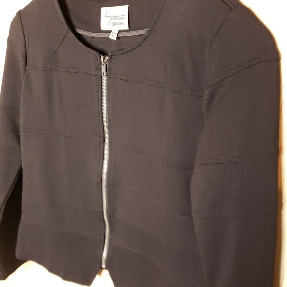 Lynn Ritchie Silver Womens Black Stretch Blazer Medium - Picture 4 of 7